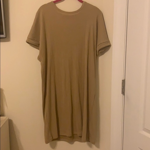Zara Dresses & Skirts - Zara casual comfy tan dress size S EUC